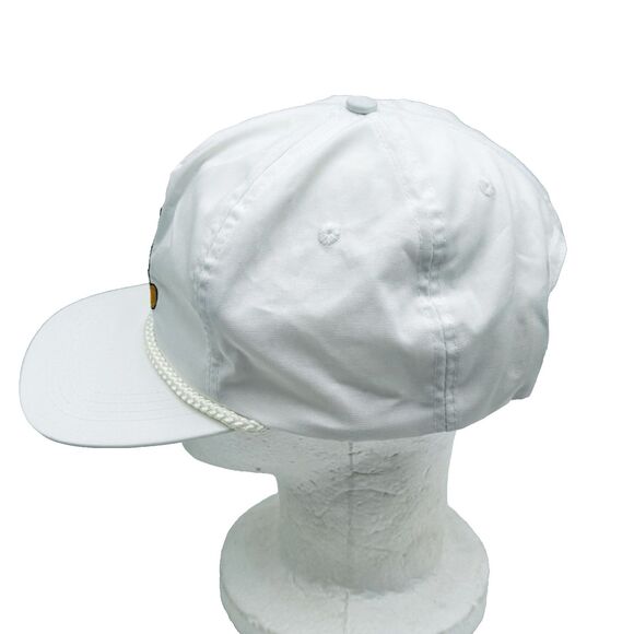 VTG Disney Mickey Mouse Hat Embroidered White Strap Back w Rope Detail Taiwan - Picture 6 of 9